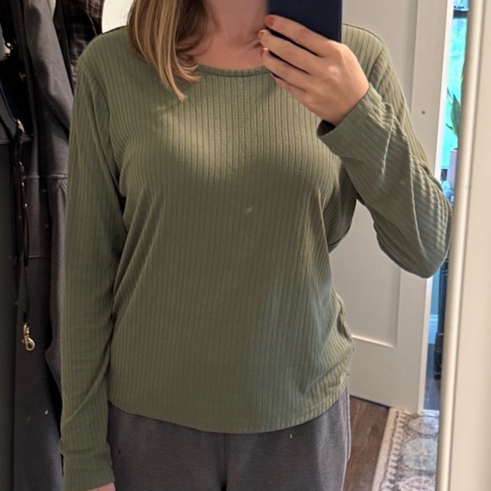 Bobbie Brooks Sage Green Long Sleeve Top